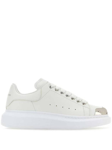 Oversized Lace-up Low Top Sneakers White - ALEXANDER MCQUEEN - BALAAN 1