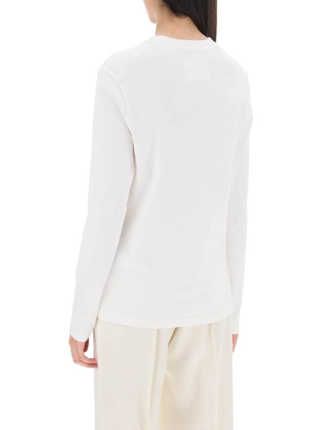 logo print long sleeve t-shirt - JIL SANDER - BALAAN 3