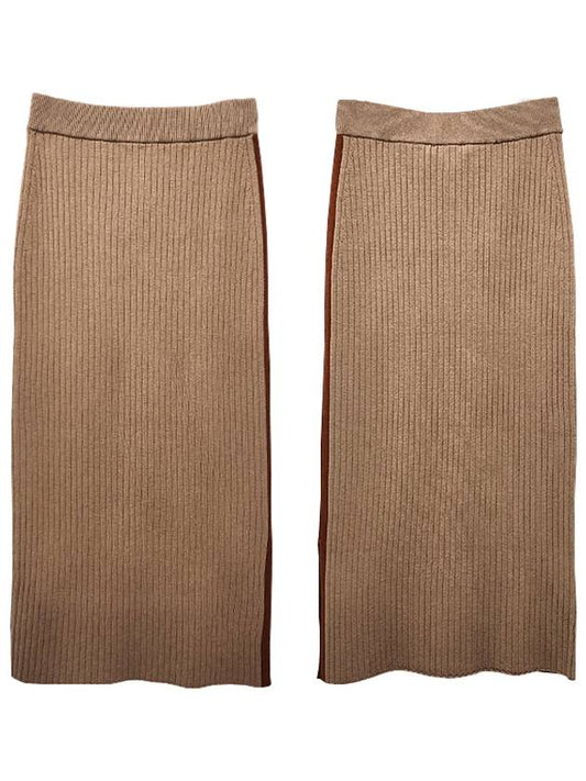 Studio ORAZIO Knit Skirt Camel (2363060233600 001) - MAX MARA - BALAAN 1