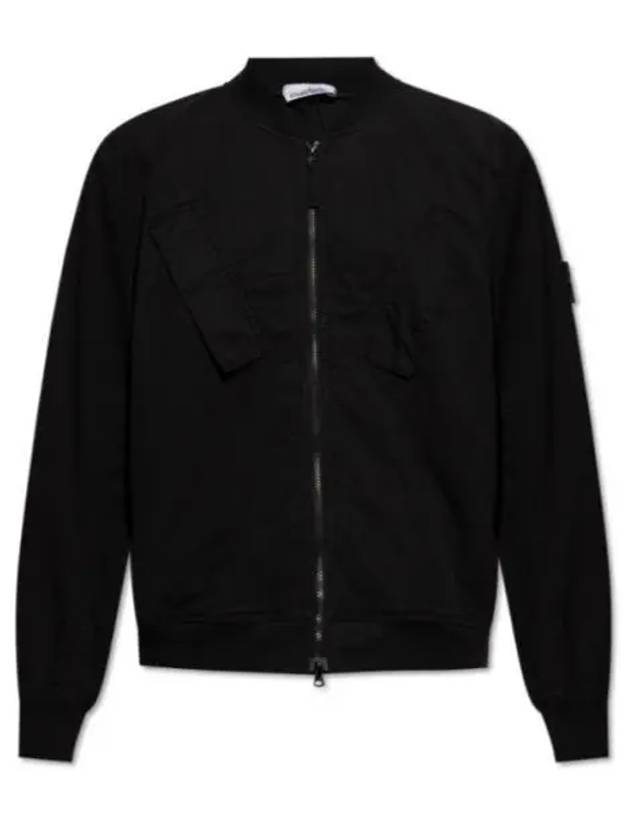 Compass Badge Bomber Jacket Black - STONE ISLAND - BALAAN 2