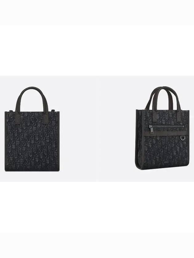 Safari North South Oblique Jacquard Tote Bag Black - DIOR - BALAAN 3