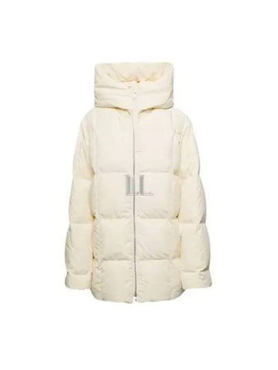 Zipper Quilted Hood Down Padding Ivory - JIL SANDER - BALAAN 2