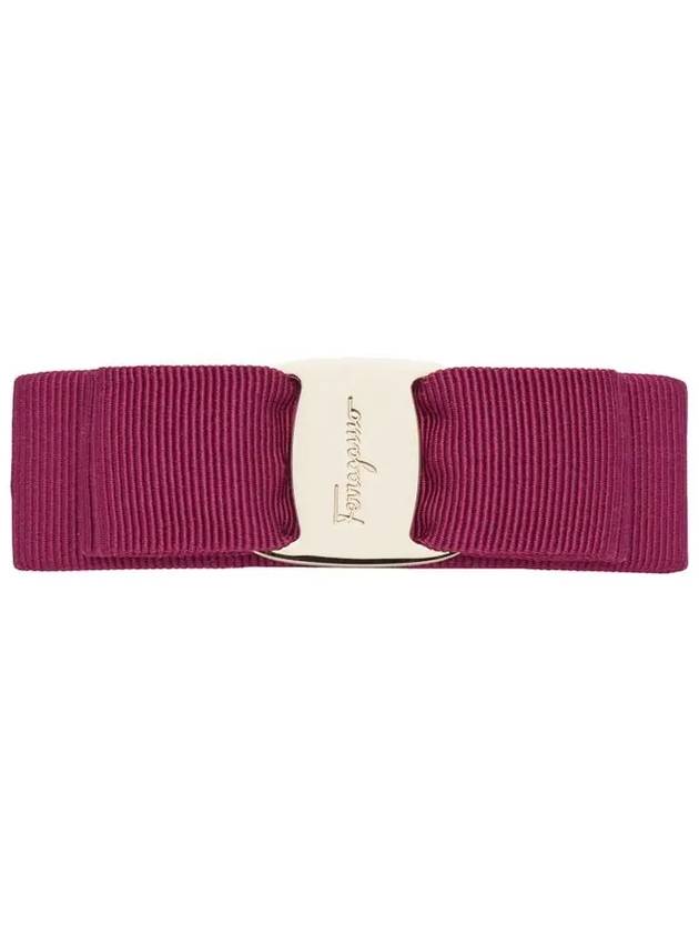 Vara Bow Hair Clip Wine Red - SALVATORE FERRAGAMO - BALAAN 3