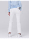 Waist Banding Cotton Span 8-quarter Semi Boot Cut White Pants DO3242PT66 1 - DOYOUKNOWMC GOLF WEAR - BALAAN 4