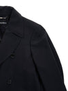 Men's Wool Trench Coat Black - DOLCE&GABBANA - BALAAN.
