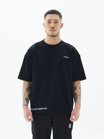 Life Standard Washing Short Sleeve T-Shirt Black - OVERTIA - BALAAN 1