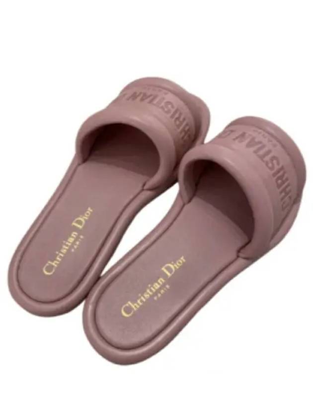 Every-D Embossed Lambskin Slippers Pink - DIOR - BALAAN 2