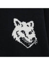 Intarsia Fox Head Comfort Knit Top Black - MAISON KITSUNE - BALAAN 4