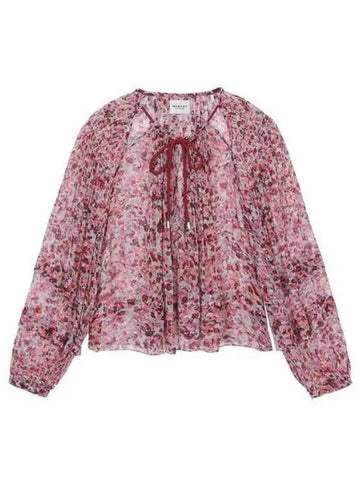 Etoile Women s Floral Print Tie Neck Blouse Pink HT0126 FAA1J49E - ISABEL MARANT - BALAAN 1