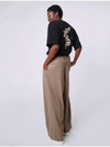 AU42PT07 Classic wide pants dark beige - ATHPLATFORM - BALAAN 6