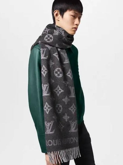 Monogram Shadow Scarf Grey - LOUIS VUITTON - BALAAN 2