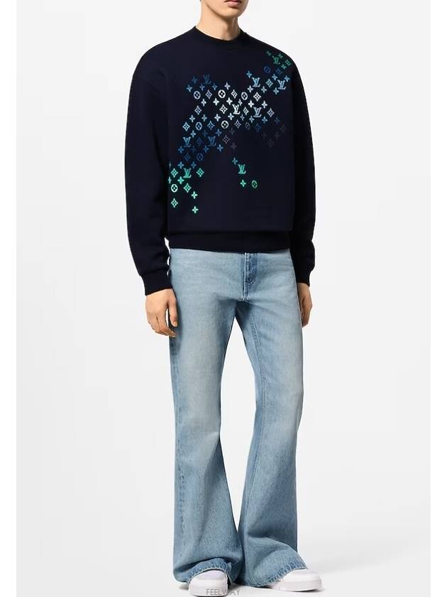 1AFVBE Embroidered Cotton Sweatshirt - LOUIS VUITTON - BALAAN 2