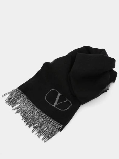 V Logo Muffler Black - VALENTINO - BALAAN 2