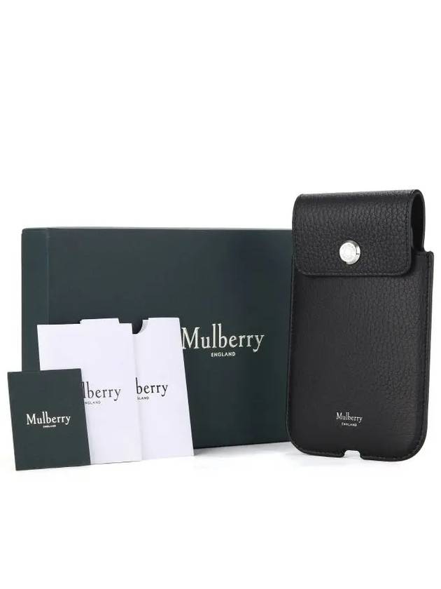 Heavy Grain City Phone Pouch Bag Black - MULBERRY - BALAAN 5