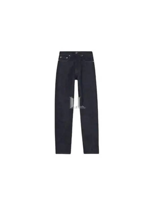 Women's Crop Cotton Straight Jeans Dark Navy - MAISON KITSUNE - BALAAN 2