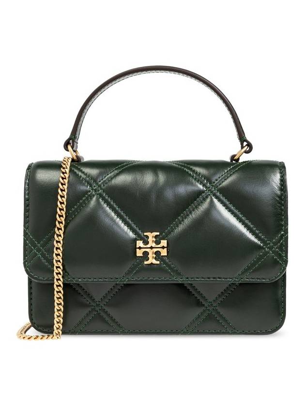 Kira Diamond Quilted Tote Bag Green - TORY BURCH - BALAAN 1