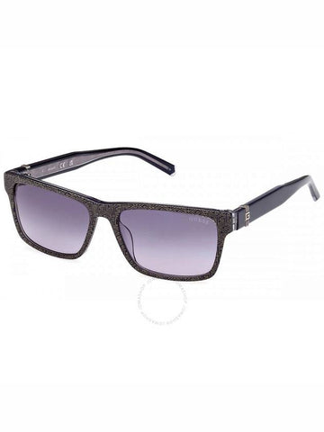 Guess Blue Gradient Rectangular Men's Sunglasses GU00074 92W 55 - GUESS - BALAAN 1