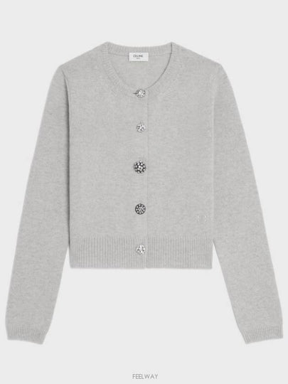 Triomphe Cashmere Cardigan Grey - CELINE - BALAAN 2