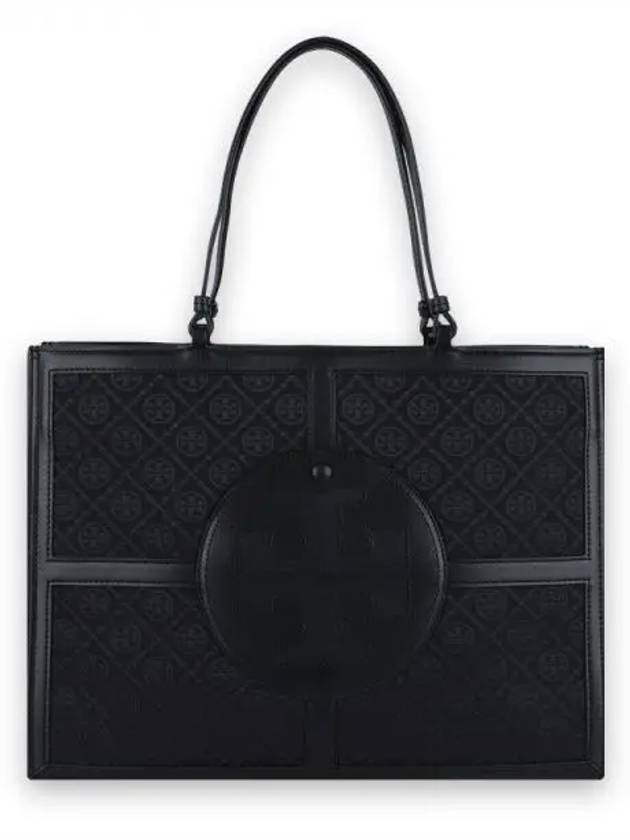 Women s ELLA Monogram Tote Bag Black 152770 001 1055115 - TORY BURCH - BALAAN 1