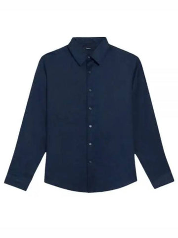 24 Irving Shirt in Relaxed Linen N0373501 - THEORY - BALAAN 1