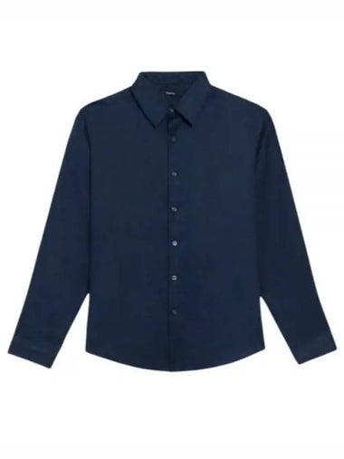 24 Irving Shirt in Relaxed Linen N0373501 - THEORY - BALAAN 1