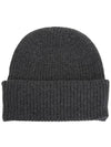 Alben Logo Virgin Wool Beanie Grey - MAX MARA - BALAAN 3