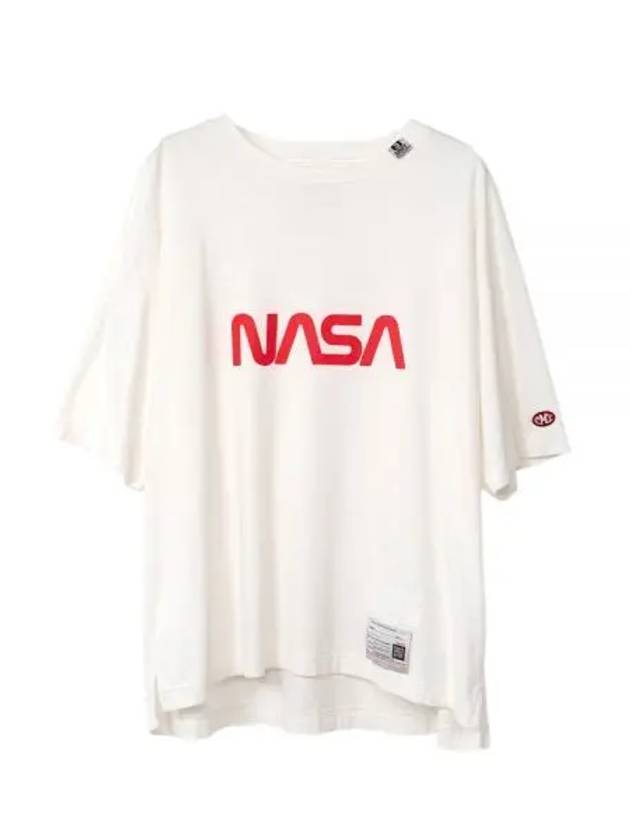 A12TS662 white NASA logo print t-shirt - MIHARA YASUHIRO - BALAAN 1