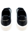 Women's Deck Plimsoll Leather Low Top Sneakers Black - ALEXANDER MCQUEEN - BALAAN 4