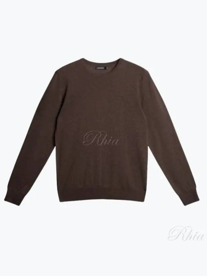 Lyle Light Merino Wool Knit Top Walnut Melange - J.LINDEBERG - BALAAN 2