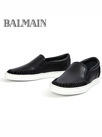 Leather Slip-On Black - BALMAIN - BALAAN 2