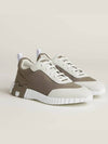 Bouncing Sneakers Mesh Suede Goatskin Beige Blanc - HERMES - BALAAN 4