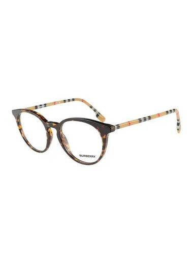 Vintage Check Round Horn-Rim Eyeglasses Beige - BURBERRY - BALAAN 1