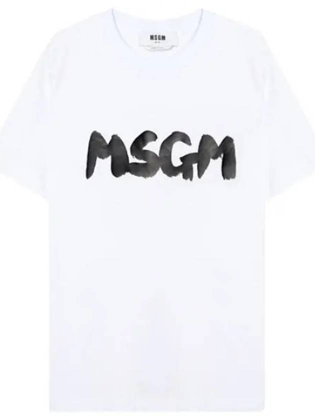 Cloud Logo Short Sleeve T Shirt Women s Tee - MSGM - BALAAN 1