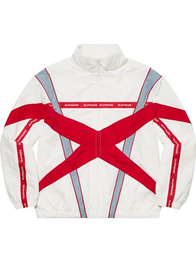 Cross Paneled Track Jacket White - SUPREME - BALAAN 2