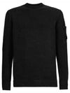 Men's Ribbed Lens Wappen Knit Top Black - CP COMPANY - BALAAN 2