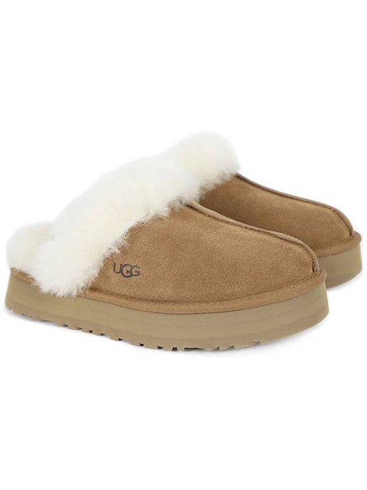 Women's Diskett Fleece Platform Slippers Brown - UGG - BALAAN 2