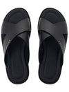 Jair Cross Strap Slider Sandals Black - BALLY - BALAAN 7