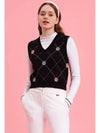 Flee diamond pattern knit vest MK3SV020BLK - P_LABEL - BALAAN 10