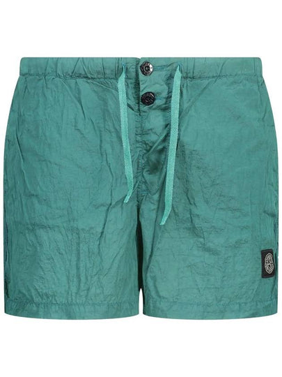 Wappen Patch Nylon Metal Swim Shorts Aqua Blue - STONE ISLAND - BALAAN 2