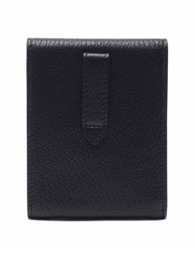 Contrast Stitch Halfwallet Black - MAISON MARGIELA - BALAAN.