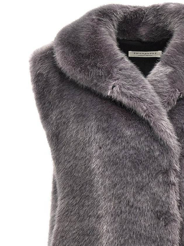 Philosophy Di Lorenzo Serafini Extra Long Faux Fur Vest - PHILOSOPHY DI LORENZO SERAFINI - BALAAN 3