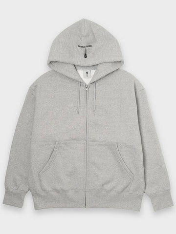 LOGO ZIP HOODIE GRAY - STOCKHOLM SYNDROME - BALAAN 1