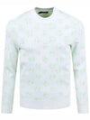 Men's Golf Gus Jacquard Crew Neck Sweatshirt White - J.LINDEBERG - BALAAN 3