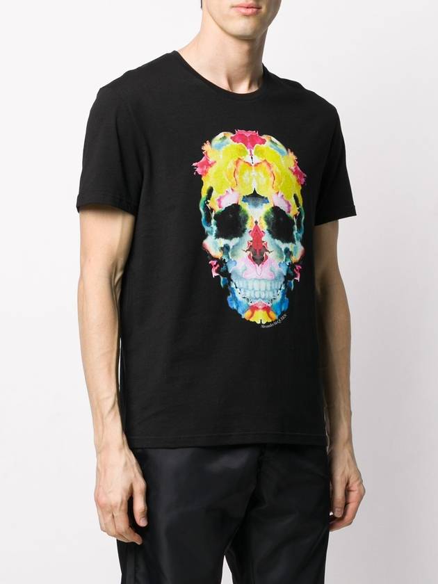 Skull Print Short Sleeve T-Shirt Black - ALEXANDER MCQUEEN - BALAAN 5