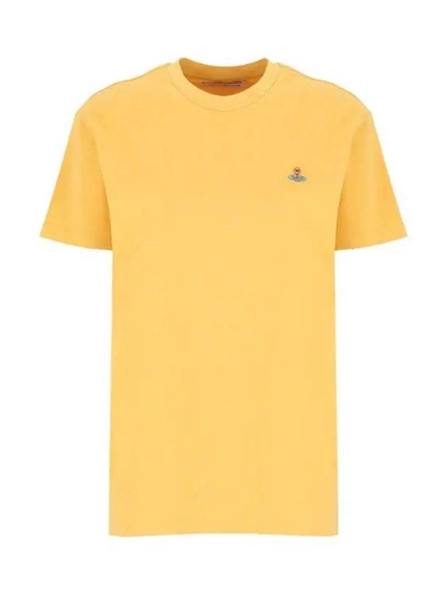 ORB Logo Cotton Short Sleeve T-Shirt Yellow - VIVIENNE WESTWOOD - BALAAN 3