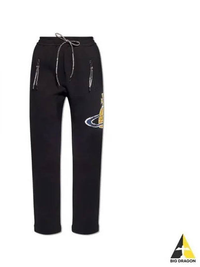 Time Machine Football Cotton Straight Pants Black - VIVIENNE WESTWOOD - BALAAN 2