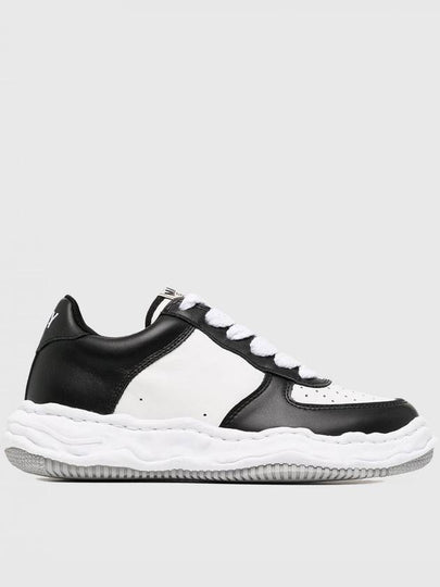 Wayne OG Sole Leather Low Top Sneakers Black White - MAISON MIHARA YASUHIRO - BALAAN 2