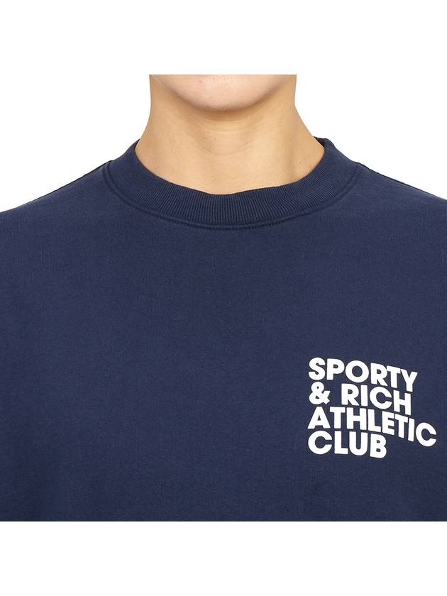 Logo Graphic Print Sweatshirt Navy - SPORTY & RICH - BALAAN 7