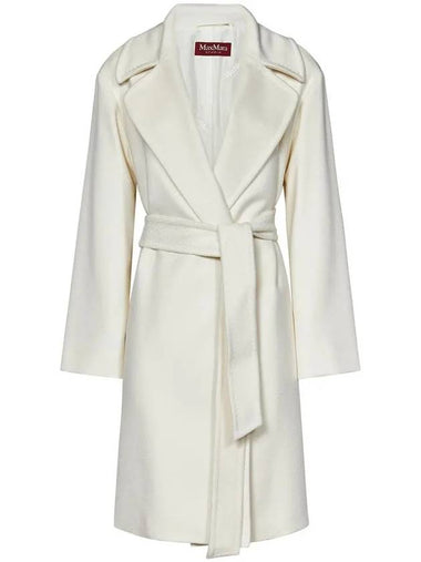 TIGRE Belted Wool Coat Cream 2426016091 048 - MAX MARA - BALAAN 1