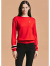 Women s Sleeve Point Round Knit Pullover Red - CLEVELAND GOLF - BALAAN 2